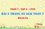 Bài 3 trang 63 SGK Toán 7 tập 2 Chân trời sáng tạo